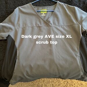 Dark Grey Scrub Top - Size XL